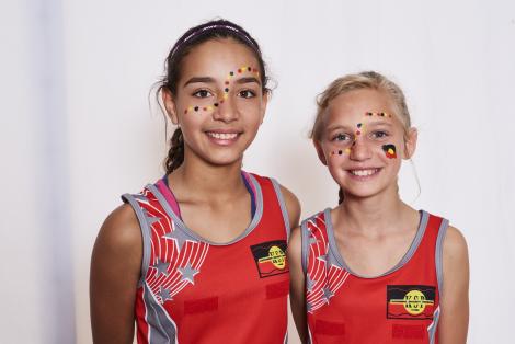 Potrait of Girls from the Kattaning Netball Team